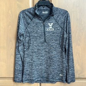 Yale University Under Armour logo half zip pullover space dye athletic pullover